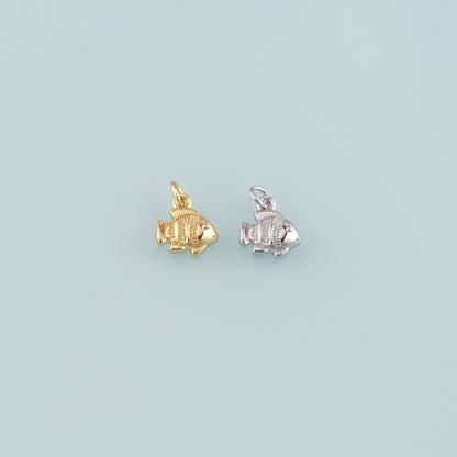Gold Fish Charms,18K Gold Filled Fish Pendant,Fish Charm Bracelet Necklace for DIY Jewelry Making Supply