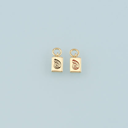 Gold Shell Charms,18K Gold Filled Conch Pendant,Enamel Conch Shell Charm Bracelet Necklace for DIY Jewelry Making Supply