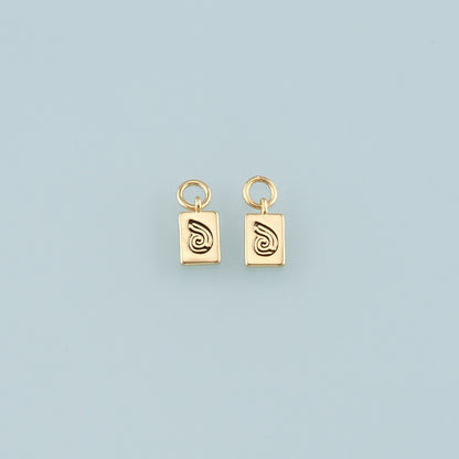 Gold Shell Charms,18K Gold Filled Conch Pendant,Enamel Conch Shell Charm Bracelet Necklace for DIY Jewelry Making Supply
