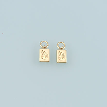 Gold Shell Charms,18K Gold Filled Conch Pendant,Conch Shell Charm Bracelet Necklace for DIY Jewelry Making Supply