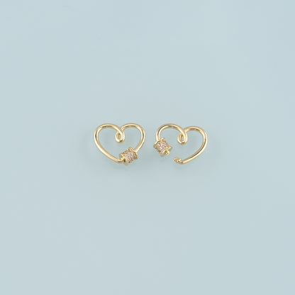 18K Gold Filled Heart Carabiner Clasp,Buckle Clasp,Carabiner Screw Clasp,Turnbuckle for DIY Jewelry