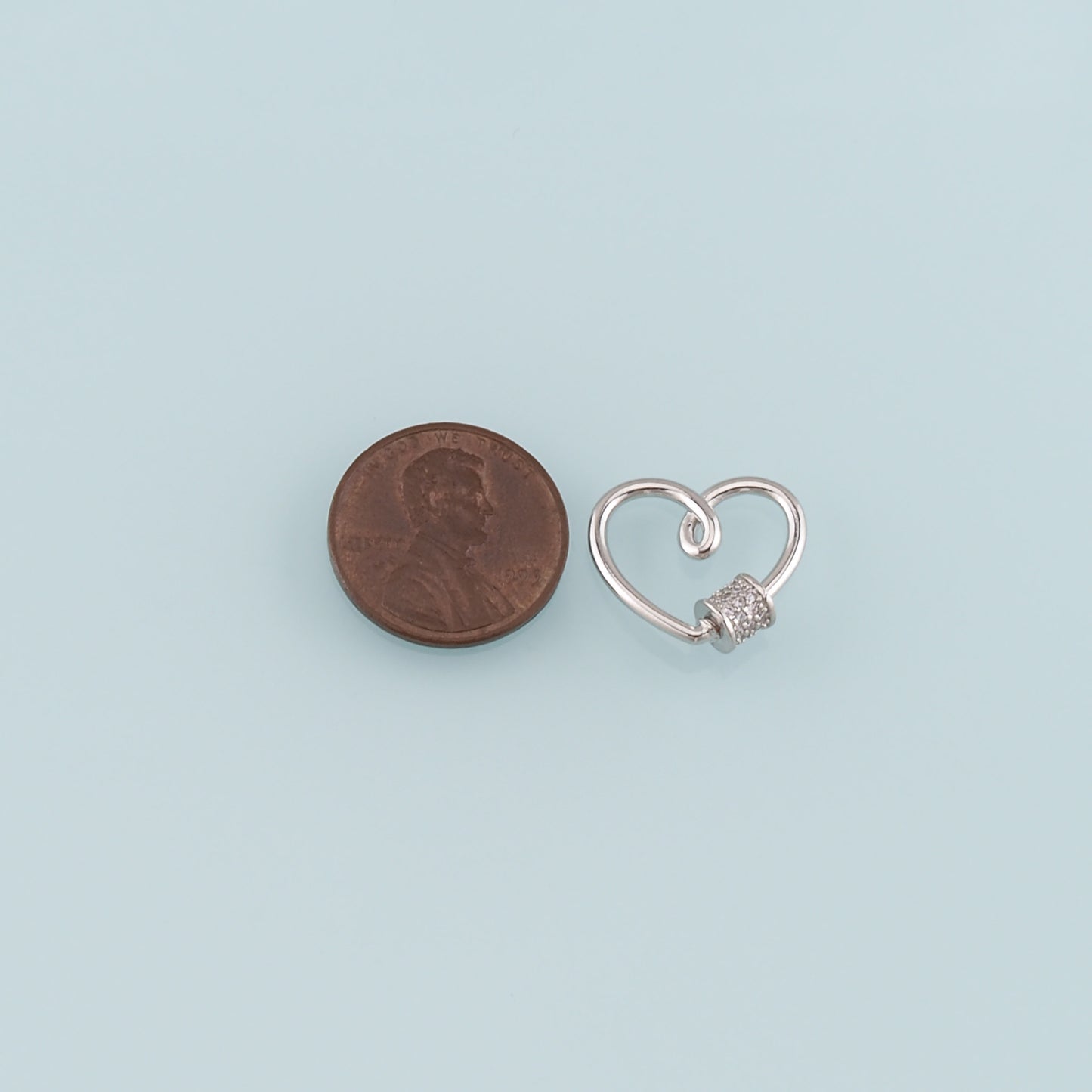 18K Gold Filled Heart Carabiner Clasp,Buckle Clasp,Carabiner Screw Clasp,Turnbuckle for DIY Jewelry