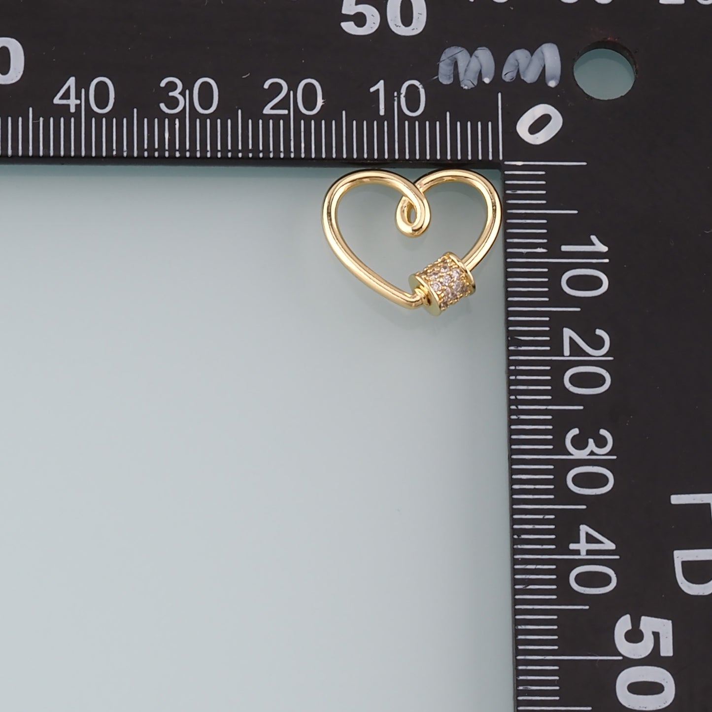 18K Gold Filled Heart Carabiner Clasp,Buckle Clasp,Carabiner Screw Clasp,Turnbuckle for DIY Jewelry