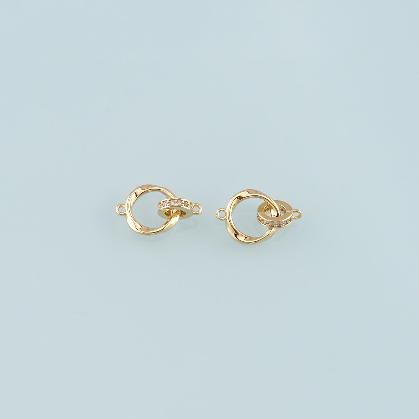 18K Gold Filled Round Carabiner Clasp,Carabiner Lock Connector,Spring Push Gate for DIY Jewelry Clasp Finding Necklace Bracelet