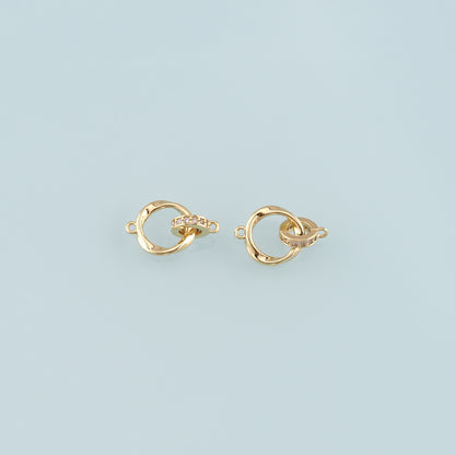 18K Gold Filled Round Carabiner Clasp,Carabiner Lock Connector,Spring Push Gate for DIY Jewelry Clasp Finding Necklace Bracelet