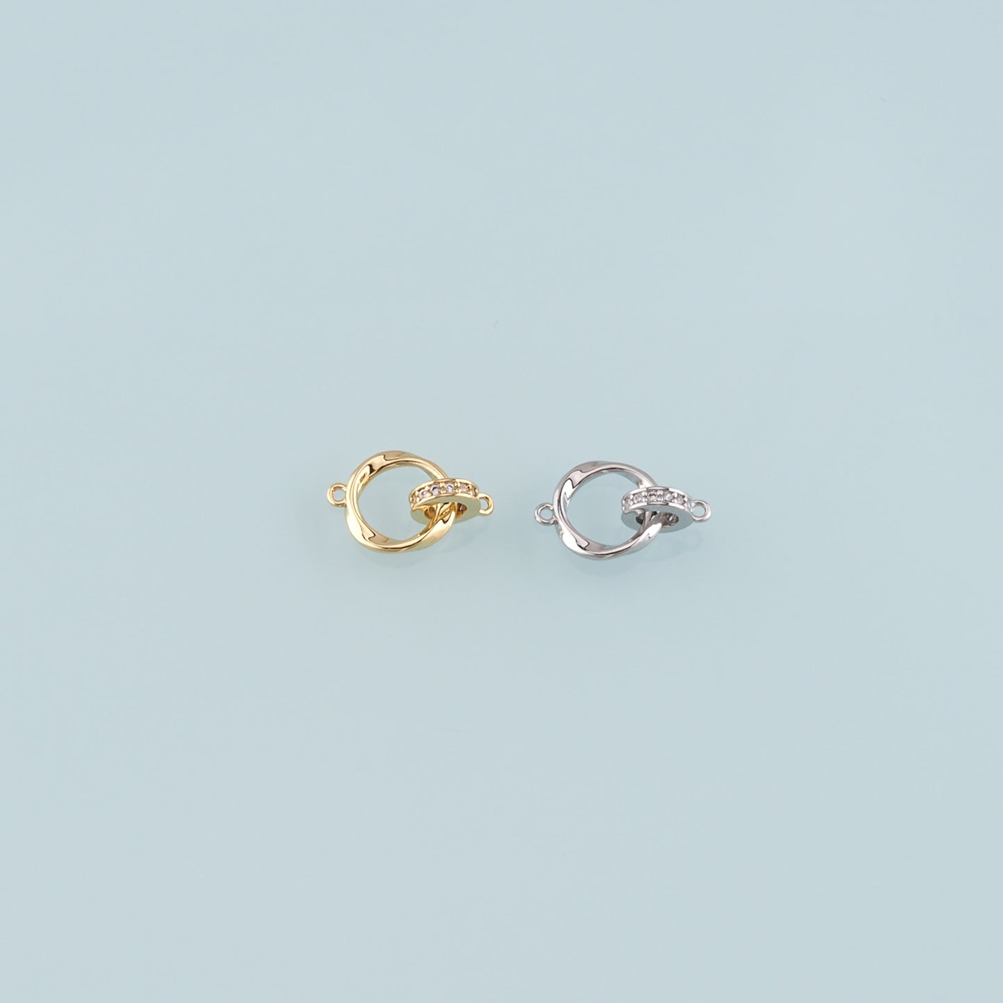 18K Gold Filled Round Carabiner Clasp,Carabiner Lock Connector,Spring Push Gate for DIY Jewelry Clasp Finding Necklace Bracelet