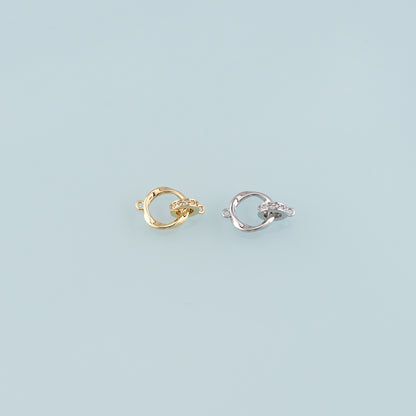 18K Gold Filled Round Carabiner Clasp,Carabiner Lock Connector,Spring Push Gate for DIY Jewelry Clasp Finding Necklace Bracelet