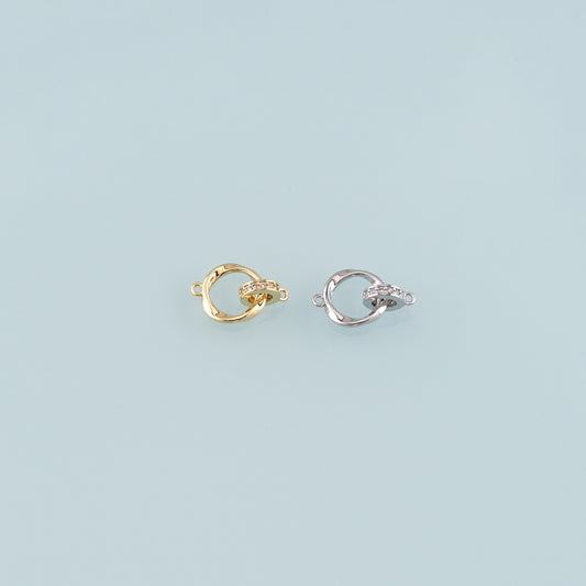 18K Gold Filled Round Carabiner Clasp,Carabiner Lock Connector,Spring Push Gate for DIY Jewelry Clasp Finding Necklace Bracelet