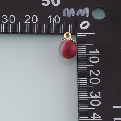 Gold Ball Charms,18K Gold Filled Round Ball Pendant,Round Charm Bracelet Necklace for DIY Jewelry Making Supply