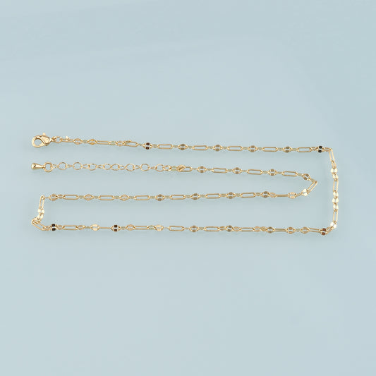 Gold Oval Chain,18K Gold Filled Oval for Necklace Bracelet DIY Jewelry Making Supply
