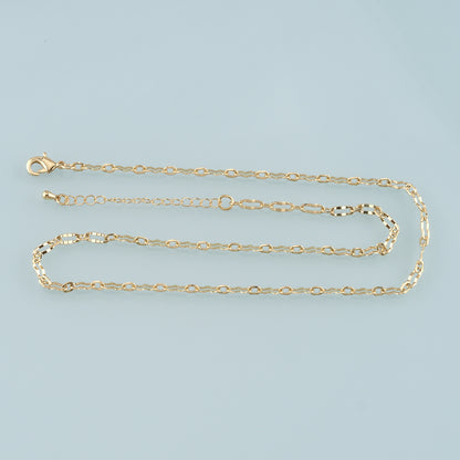 Gold Oval Chain,18K Gold Filled Oval for Necklace Bracelet DIY Jewelry Making Supply