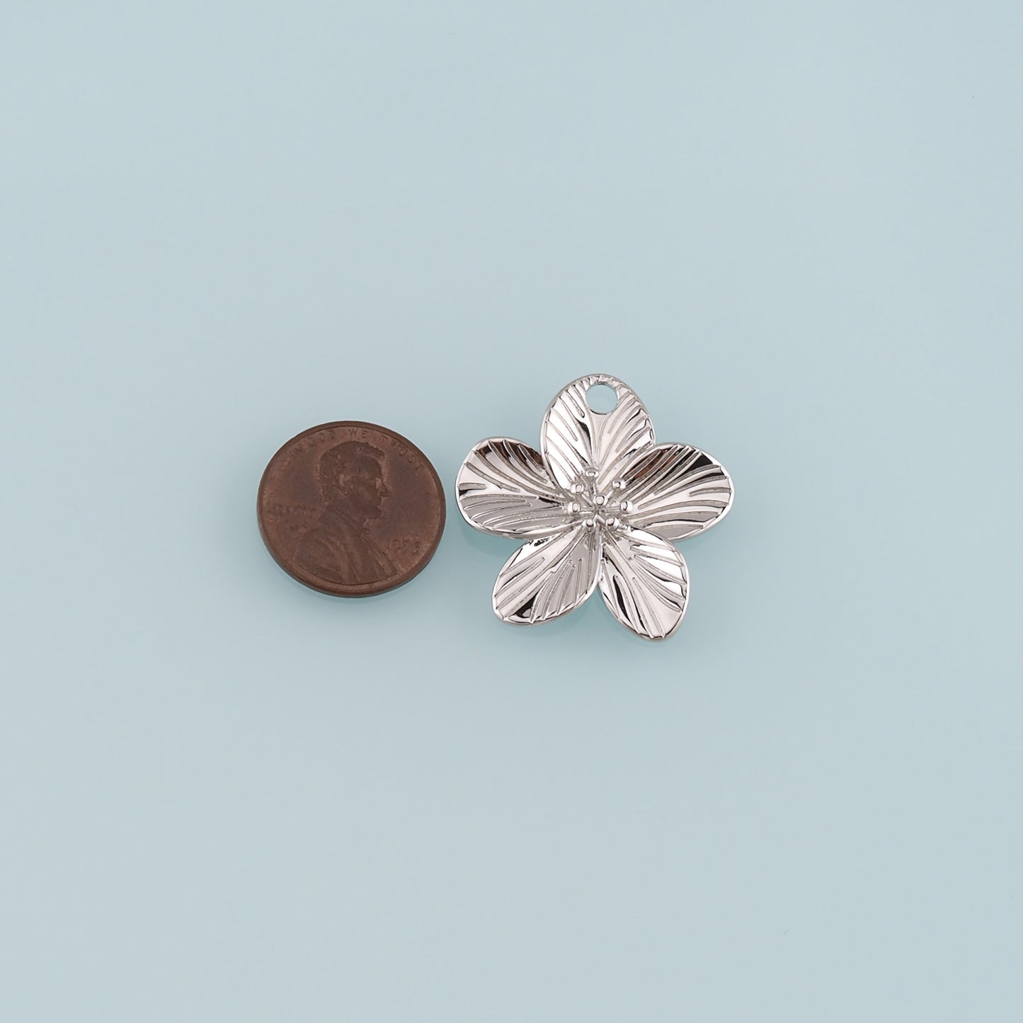 Gold Flower Charms,18K Gold Filled Flower Pendant,Flower Charm Bracelet Necklace for DIY Jewelry Making Supply