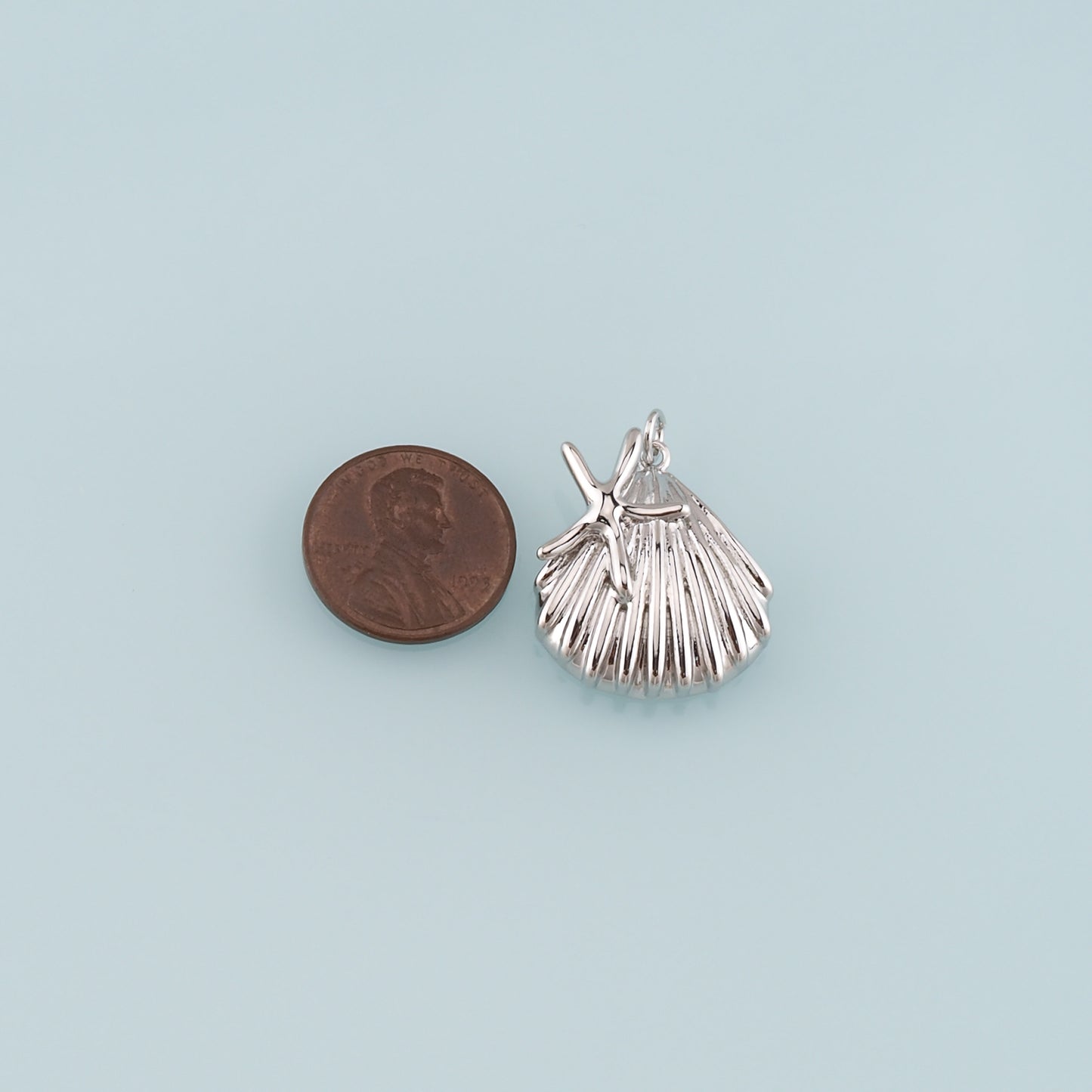 Gold Shell Charm,18K Gold Filled Shell Conch Pendant,Starfish Charm Bracelet Necklace for DIY Jewelry Making Supply