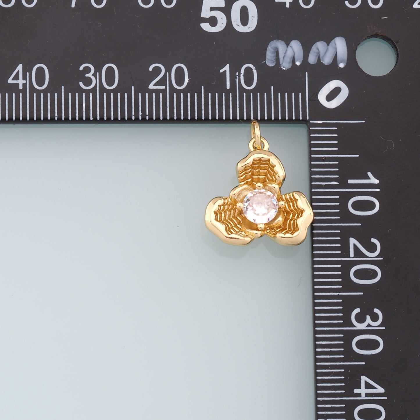 Gold Flower Charms,18K Gold Filled Flower Pendant,Silver Flower Charm Bracelet Necklace for DIY Jewelry Making Supply