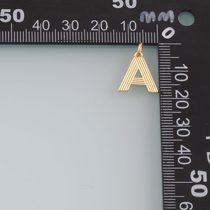 Gold letter Charms,18K Gold Filled letter Pendant,Initial Charm Bracelet Necklace for DIY Jewelry Making Supply