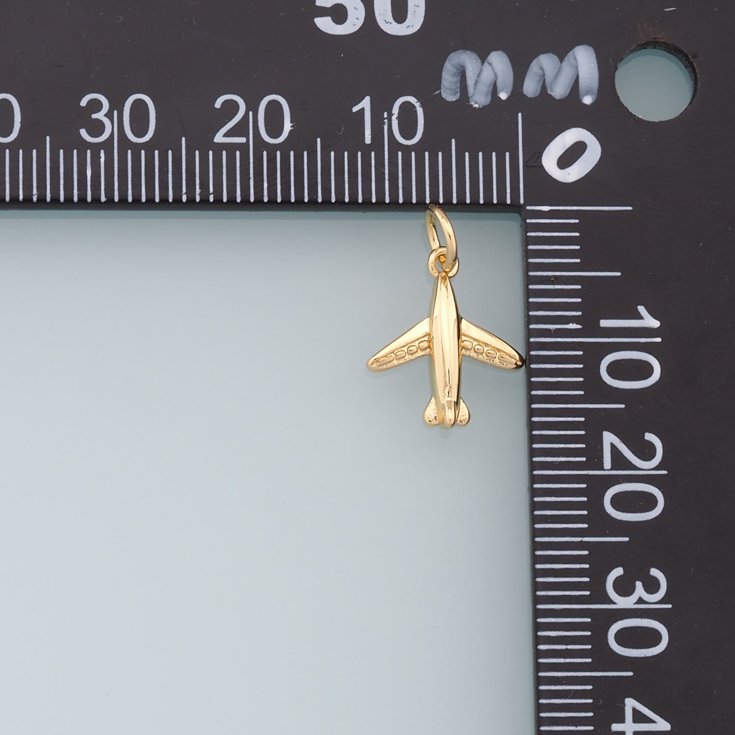 Gold Airplane Charms,18K Gold Filled Airplane Pendant,Airplane Charm Bracelet Necklace for DIY Jewelry Making Supply