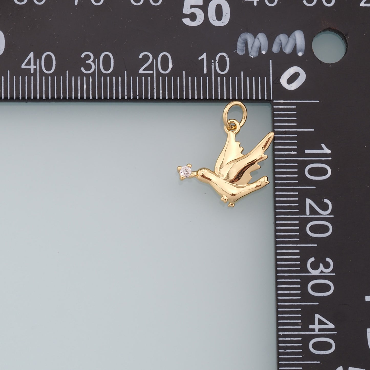 Gold Dove Charms,18K Gold Filled Dove Pendant,Peace Dove Charm Bracelet Necklace for DIY Jewelry Making Supply