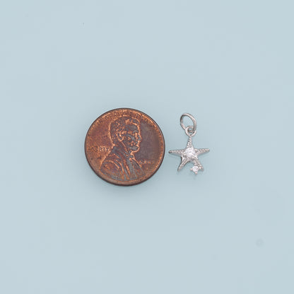 Gold Starfish Charms,18K Gold Filled Sea Star Pendant,Starfish Charm Bracelet Necklace for DIY Jewelry Making Supply