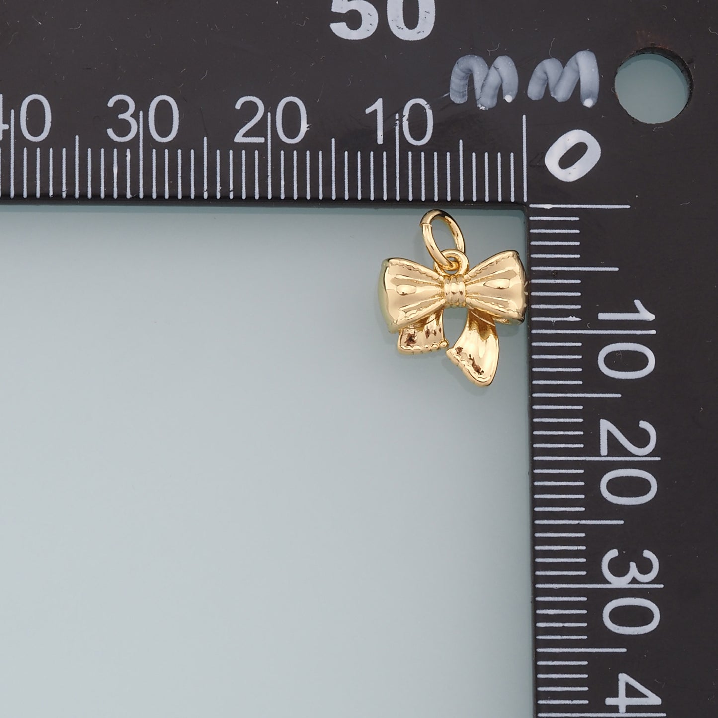 Gold Bow Charms,18K Gold Filled Bow Pendant,bow tie Charm Bracelet Necklace for DIY Jewelry Making Supply