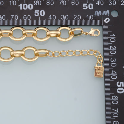 Gold Round Chain,18K Gold Filled Round for Necklace Bracelet DIY Jewelry Making Supply