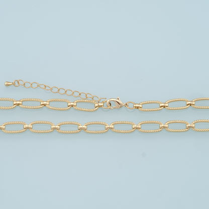 Gold Oval Chain,18K Gold Filled Oval for Necklace Bracelet DIY Jewelry Making Supply