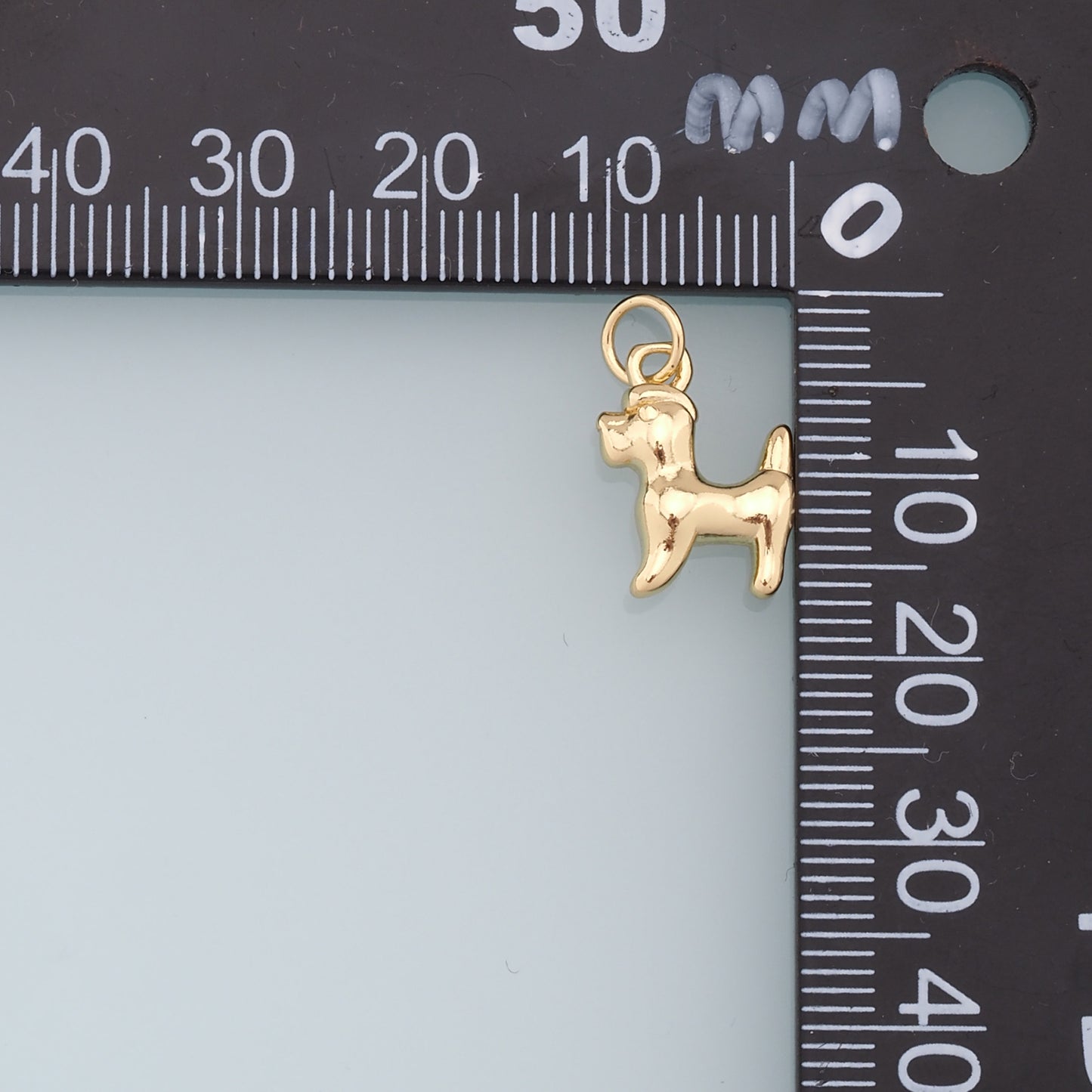 Gold Dog Charms,18K Gold Filled Dog Pendant,Cute Dog Charm Bracelet Necklace for DIY Jewelry Making Supply