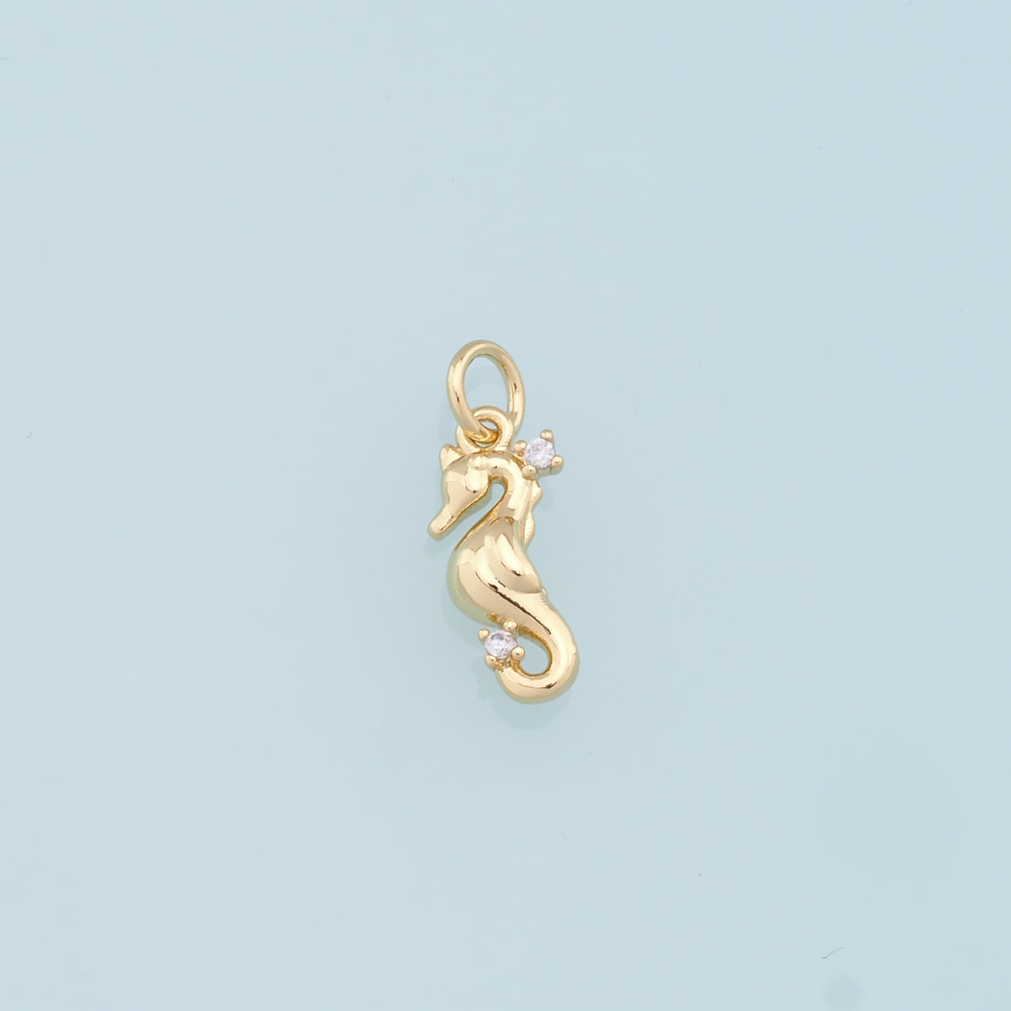 Gold Seahorse Charms,18K Gold Filled Seahorse Pendant,Seahorse Charm Bracelet Necklace for DIY Jewelry Making Supply