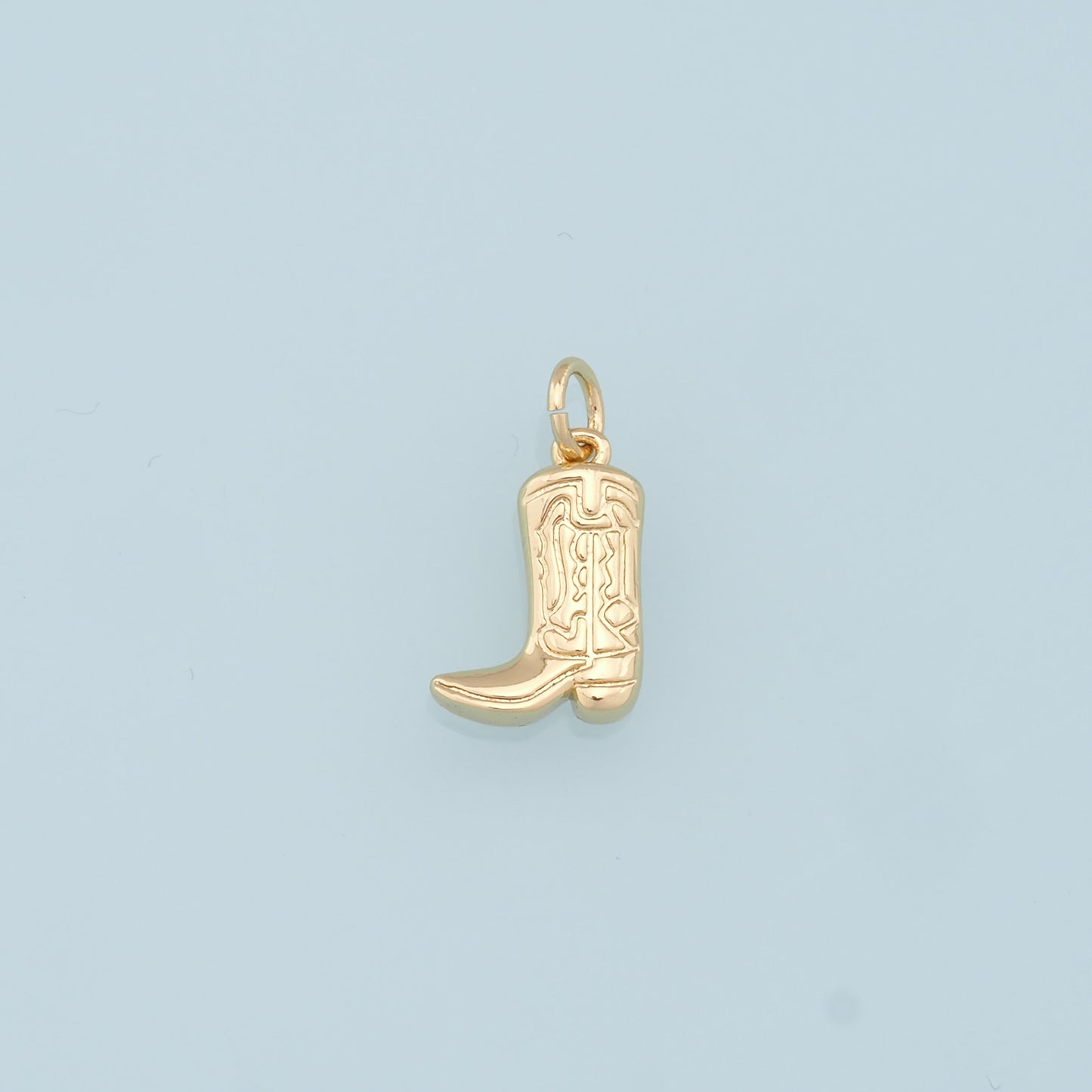 Gold Boots Charms,18K Gold Filled Boots Pendant,Cowboy Boots Charm Bracelet Necklace for DIY Jewelry Making Supply