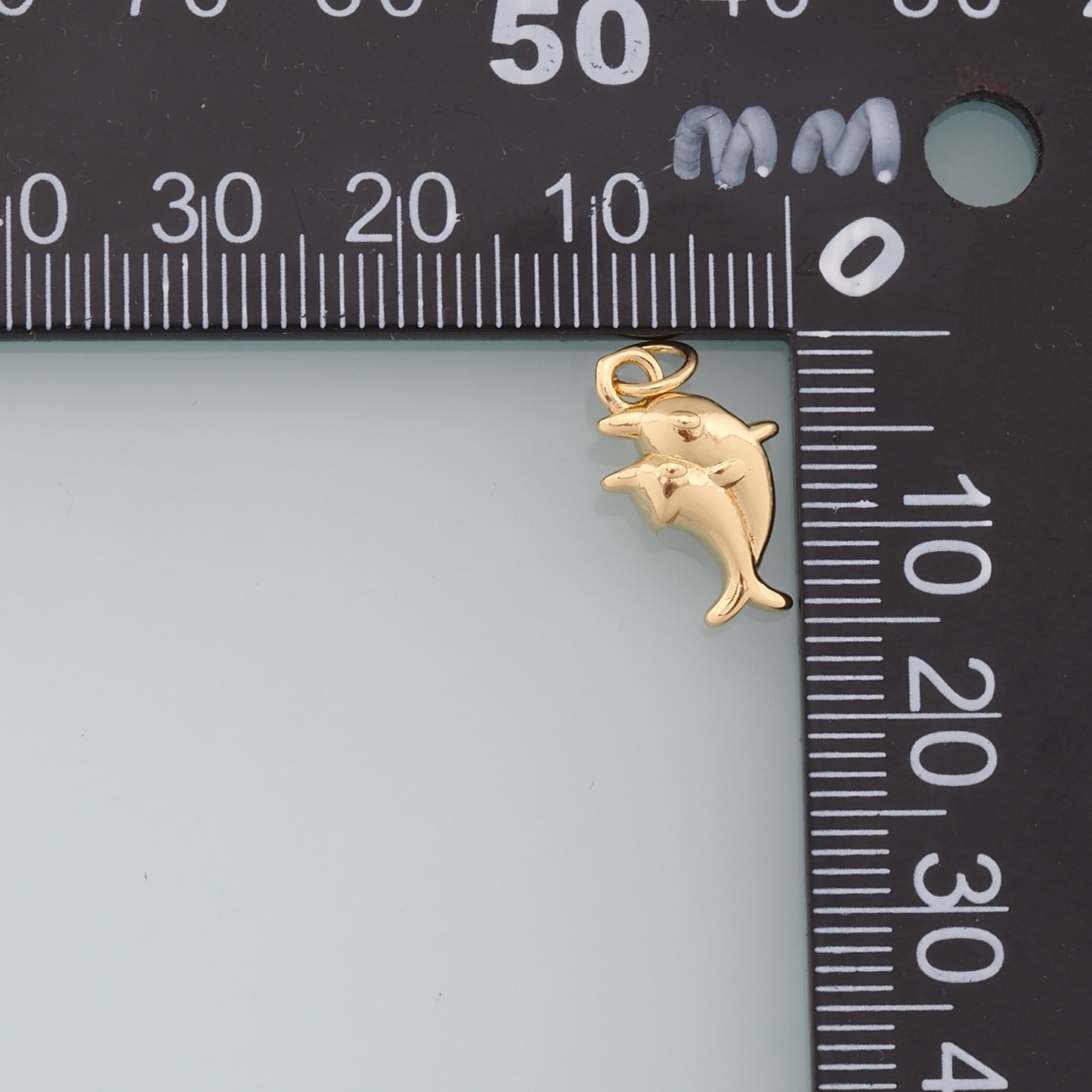 Gold Dolphin Charms,18K Gold Filled Dolphin Pendant,Ocean Charm Bracelet Necklace for DIY Jewelry Making Supply