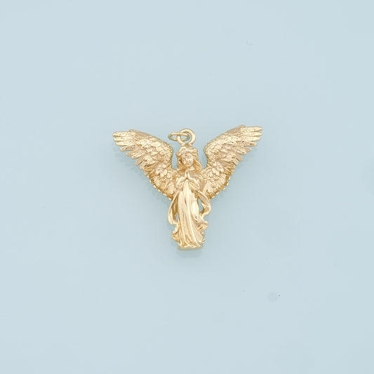 Gold Angel Charms,18K Gold Filled Angel Pendant,Angel Charm Bracelet Necklace for DIY Jewelry Making Supply