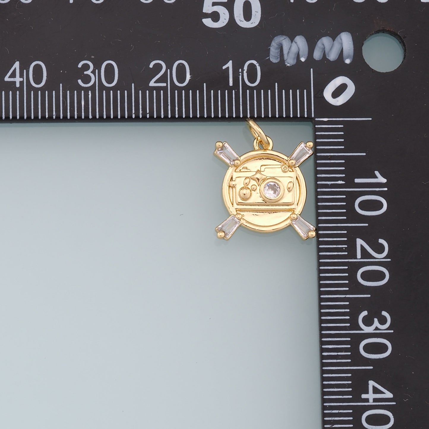 Gold Camera Charms,18K Gold Filled Camera Pendant,Camera Charm Bracelet Necklace for DIY Jewelry Making Supply