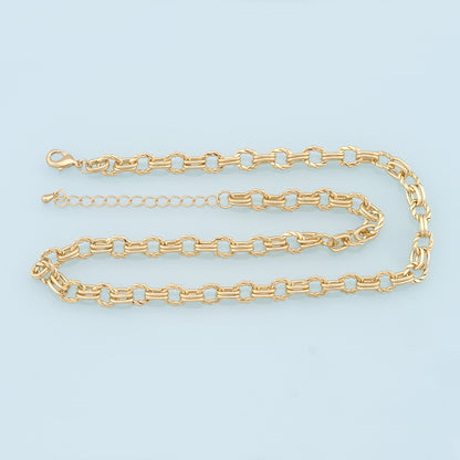 Gold Oval Chain,18K Gold Filled Oval for Necklace Bracelet DIY Jewelry Making Supply 4x8mm