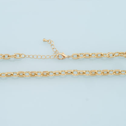 Gold Oval Chain,18K Gold Filled Oval for Necklace Bracelet DIY Jewelry Making Supply 4x8mm