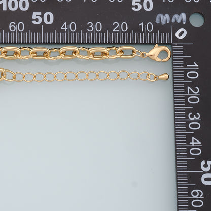 Gold Oval Chain,18K Gold Filled Oval for Necklace Bracelet DIY Jewelry Making Supply 4x8mm