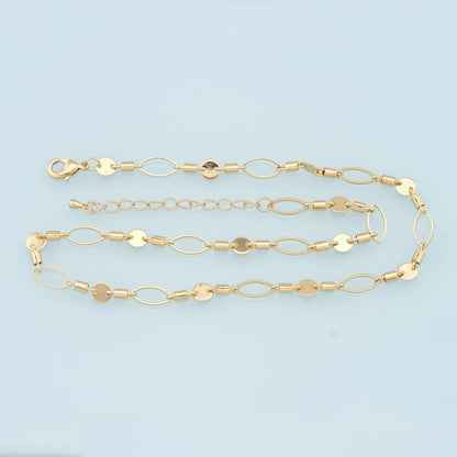 Gold Oval Chain,18K Gold Filled Round for Necklace Bracelet DIY Jewelry Making Supply