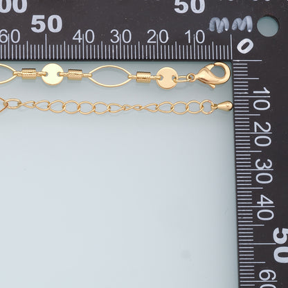 Gold Oval Chain,18K Gold Filled Round for Necklace Bracelet DIY Jewelry Making Supply