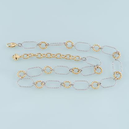 Gold Oval Chain,18K Gold Filled Twist for Necklace Bracelet DIY Jewelry Making Supply