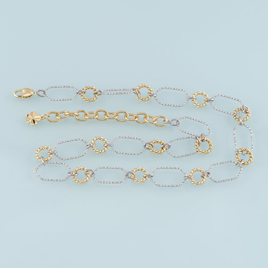 Gold Oval Chain,18K Gold Filled Twist for Necklace Bracelet DIY Jewelry Making Supply