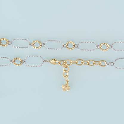 Gold Oval Chain,18K Gold Filled Twist for Necklace Bracelet DIY Jewelry Making Supply