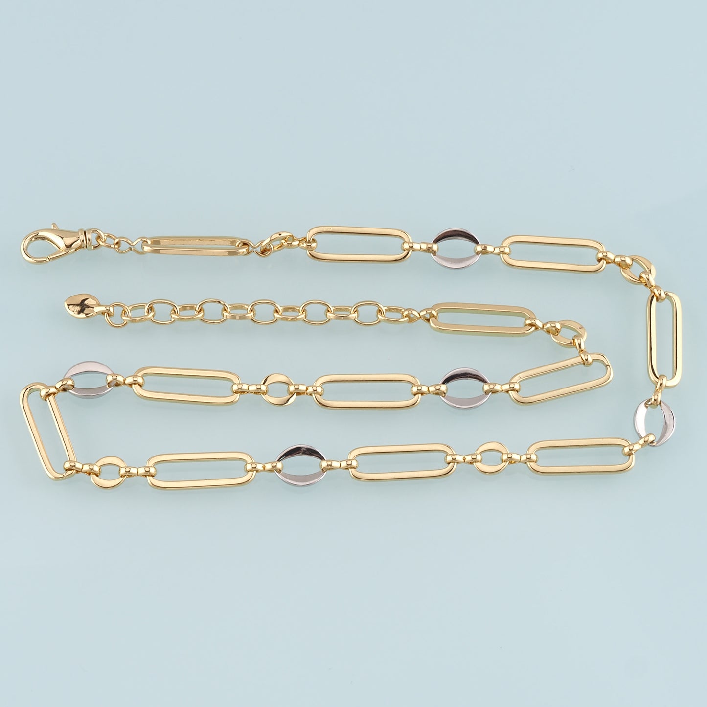Gold Oval Chain,18K Gold Filled Paper Clip for Necklace Bracelet DIY Jewelry Making Supply