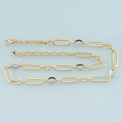 Gold Oval Chain,18K Gold Filled Paper Clip for Necklace Bracelet DIY Jewelry Making Supply