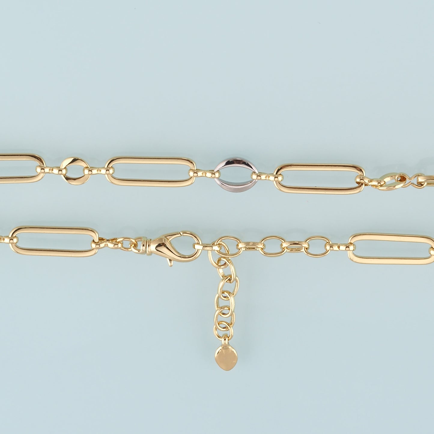 Gold Oval Chain,18K Gold Filled Paper Clip for Necklace Bracelet DIY Jewelry Making Supply