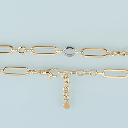 Gold Oval Chain,18K Gold Filled Paper Clip for Necklace Bracelet DIY Jewelry Making Supply