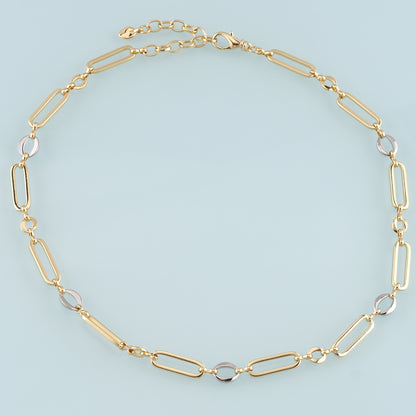Gold Oval Chain,18K Gold Filled Paper Clip for Necklace Bracelet DIY Jewelry Making Supply