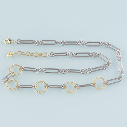 Gold Oval Chain,18K Gold Filled Twist for Necklace Bracelet DIY Jewelry Making Supply