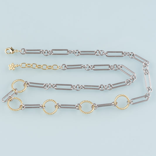 Gold Oval Chain,18K Gold Filled Twist for Necklace Bracelet DIY Jewelry Making Supply