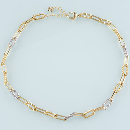 Gold Oval Chain,18K Gold Filled Twist for Necklace Bracelet DIY Jewelry Making Supply