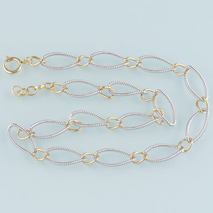 Gold Oval Chain,18K Gold Filled Twist for Necklace Bracelet DIY Jewelry Making Supply