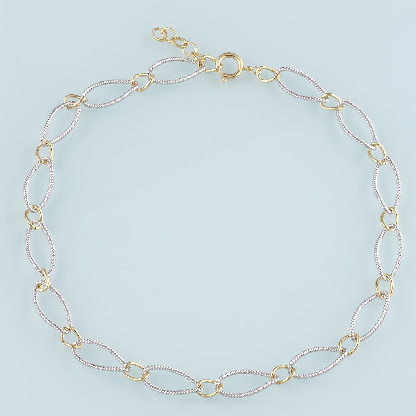 Gold Oval Chain,18K Gold Filled Twist for Necklace Bracelet DIY Jewelry Making Supply