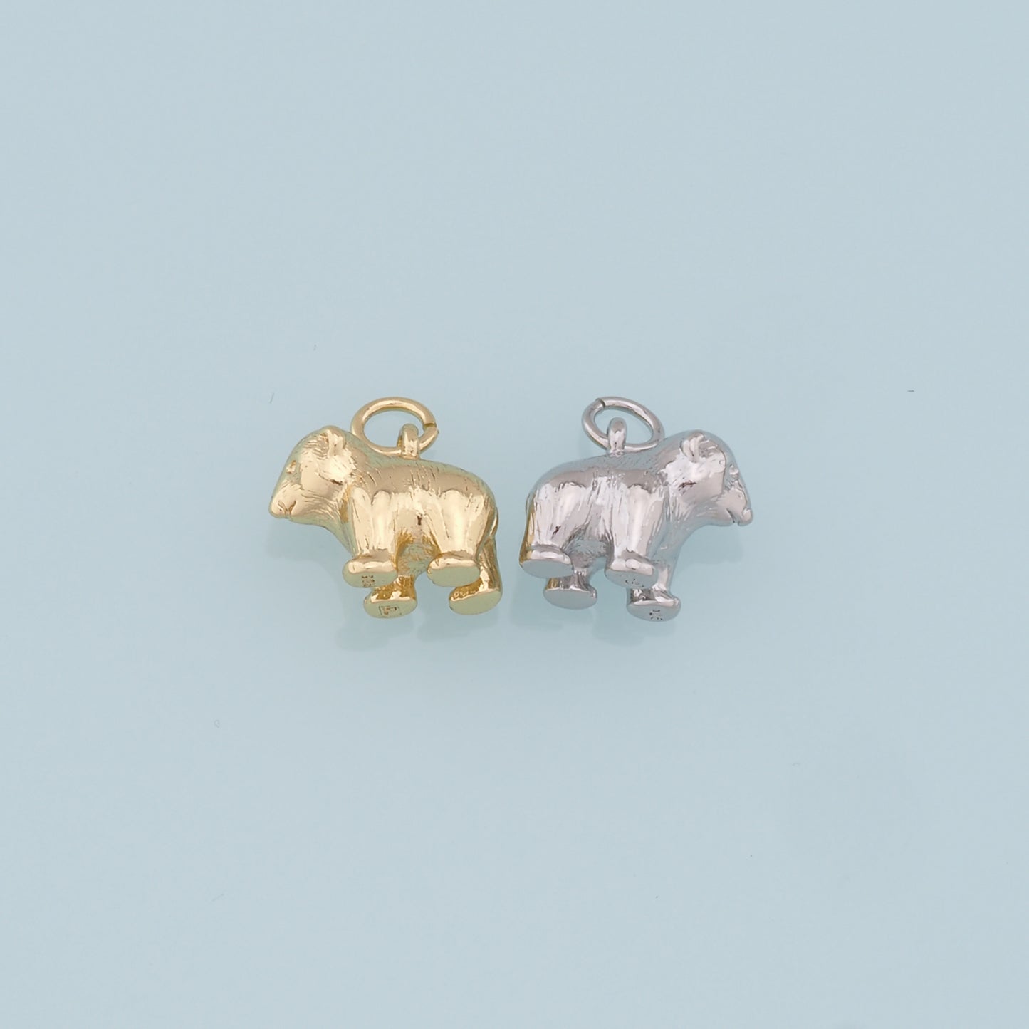 Gold Bear Charms,18K Gold Filled Bear Pendant, Cute Bear Charm Bracelet Necklace for DIY Jewelry Making Supply